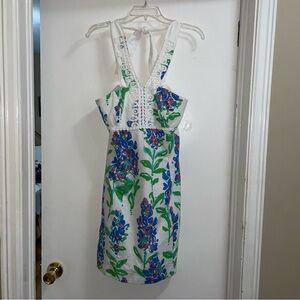 Lilly‎ Pulitzer Isabel Halter Dress in Resort White / Fresh Cut Size 2
